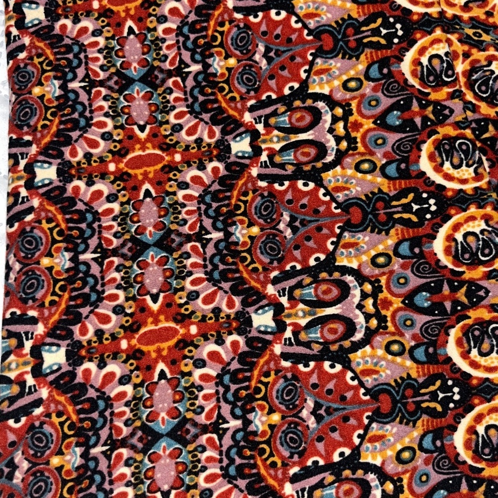 LuLaRoe Eclectic Paisley Boho Abstract Print Soft Feel One Size Leggings - Picture 5 of 8